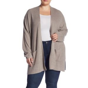 Philosophy Patch Pocket Open Front Cardigan ~ Gray